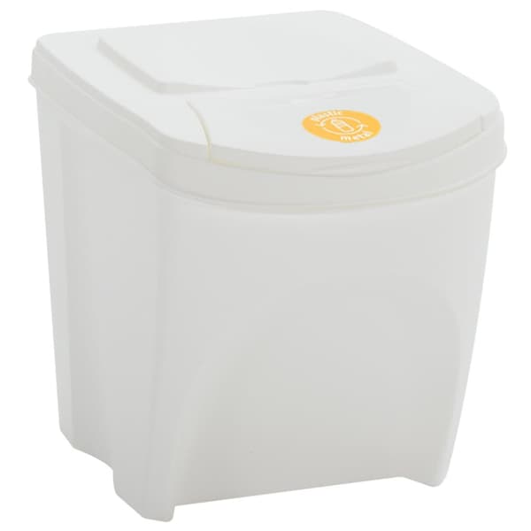 Stapelbara soptunnor 3 st vit 75 L polypropen