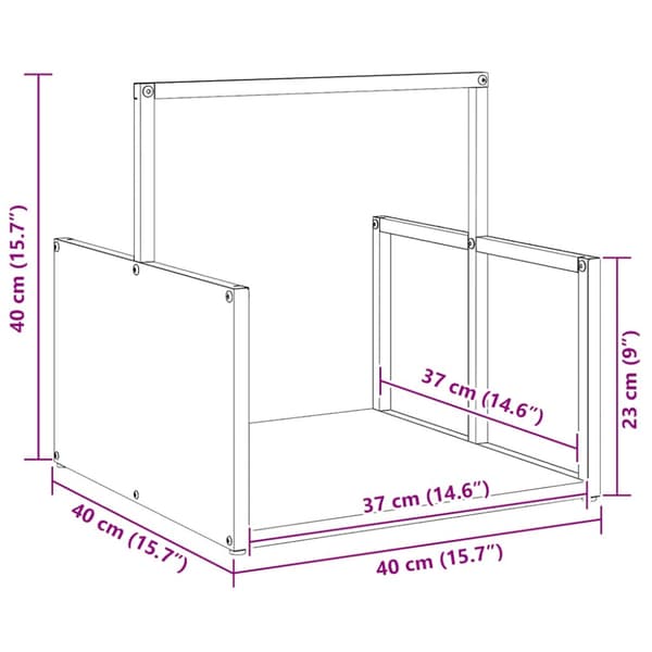 Vedställ vit 40x40x40 cm kallvalsat stål