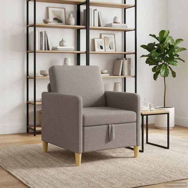 Soffa med förvaring Taupe 72 x 78 x 87 cm Polyester