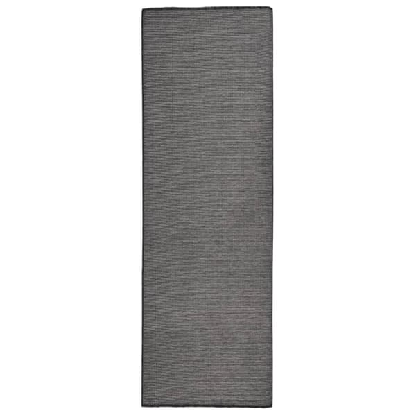 Utomhusmatta plattvävd 80x250 cm grå