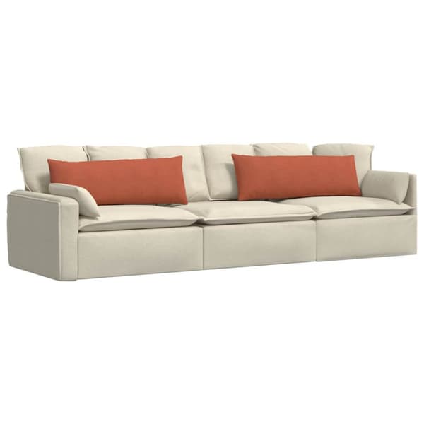 Sofakuddar 2 pcs Röd orange 120 x 40 cm Kordread tyg