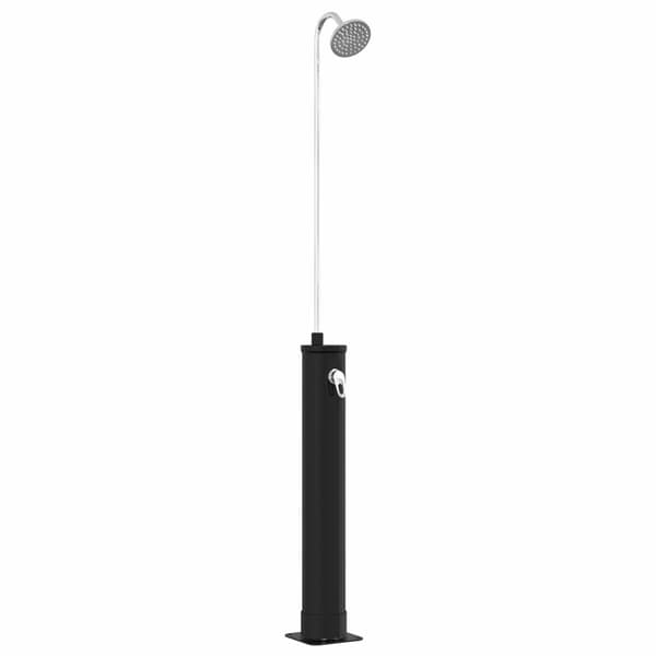 Solig Dusch med Duschhuvud PVC, ABS, Zinklegering Svart