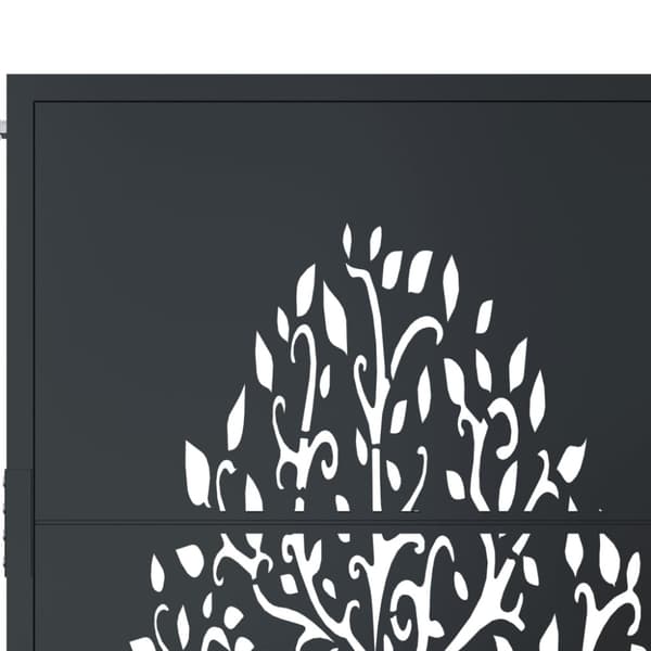 Trädgårdsgrind antracit 100x125 cm stålträddesign