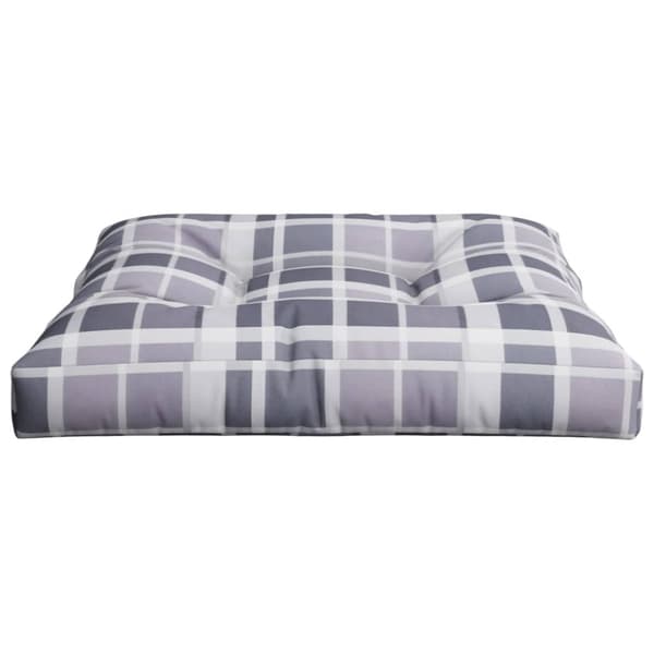 Palldyna grårutig 80x80x12 cm tyg