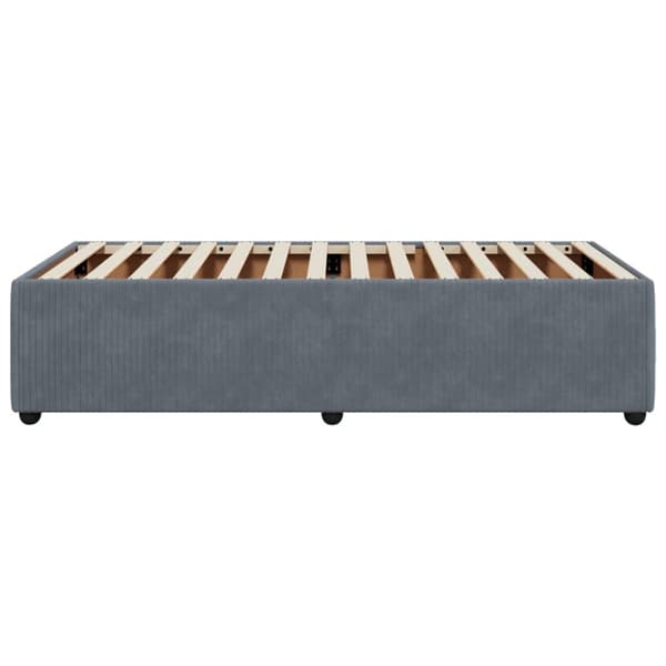 Sängram utan madrass mörkgrå 80x200 cm sammet