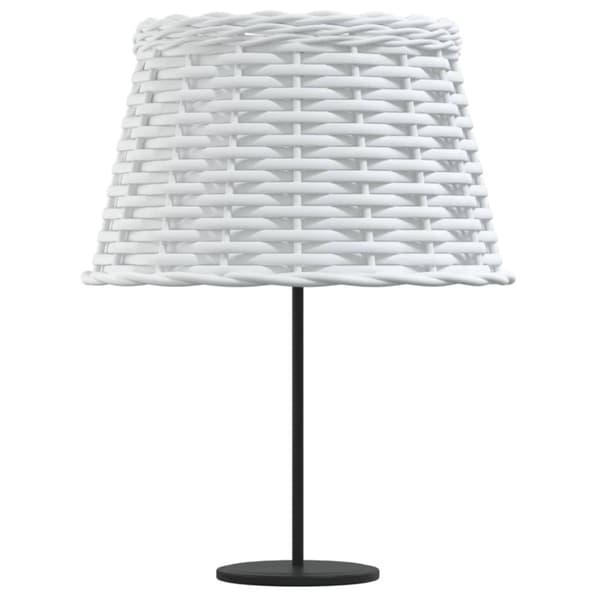 Lampskärm vit Ø38x23 cm korgmaterial