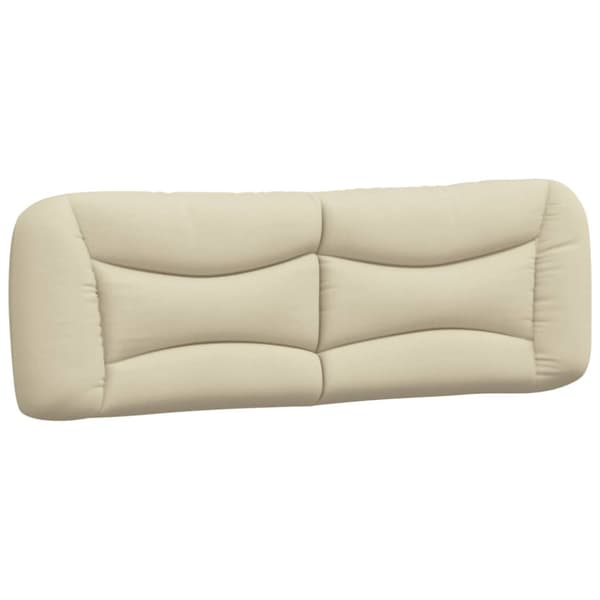 Bed with Mattress "Hvar" Cream 160x200 cm Fabric