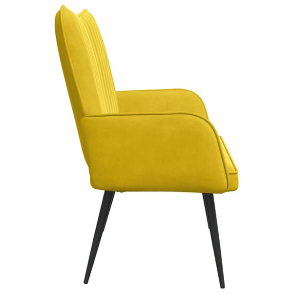 Tvåsitssoffa Gul 115 x 61 x 87 cm Sammet