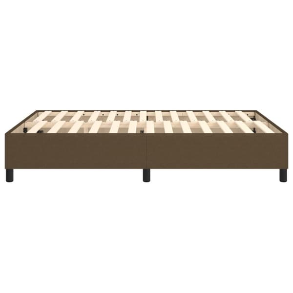 Boxspring-sängram mörkbrun 140x200 cm tyg
