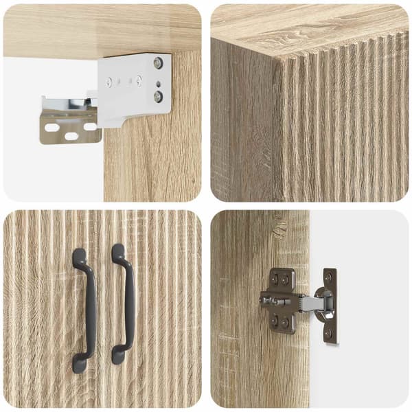 Skåpset 2 pcs Sonoma-ek Konstruerat trä