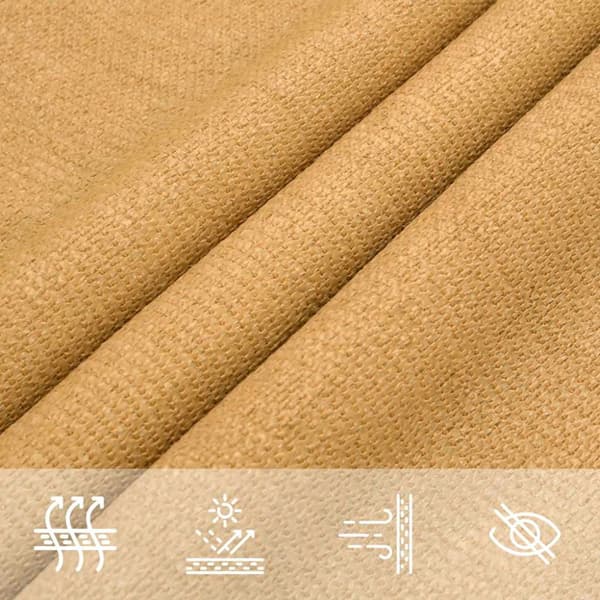 Solsegel 160 g/m² triangulär sand 4x4x4 m HDPE
