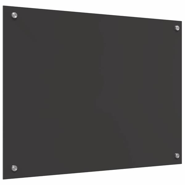 Köksskydd 2 pcs Mörkgrå 80 x 60 cm härdat glas