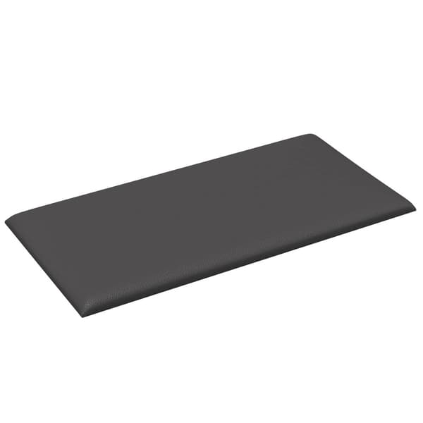 Väggsänggavel 12 pcs Grå 60 x 30 cm tyg