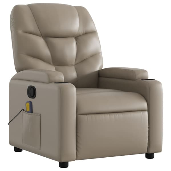 Massagefåtölj cappuccino konstläder