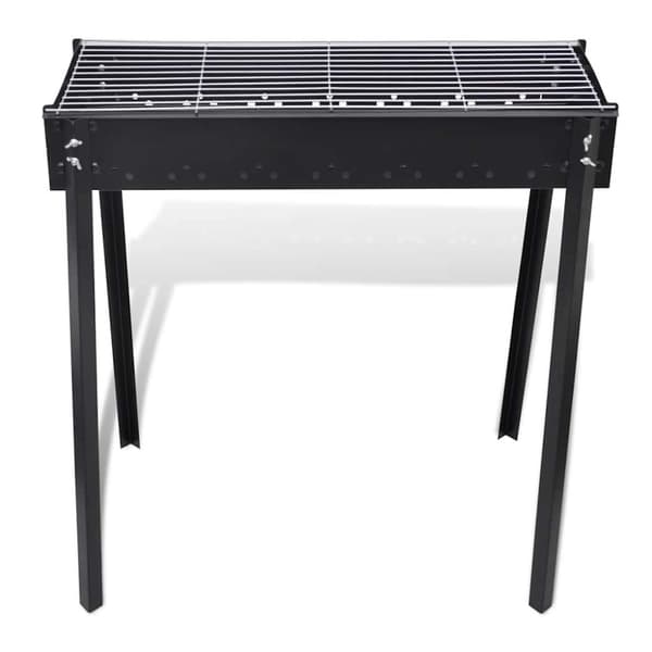 Kolgrill rektangulär svart 75x28 cm