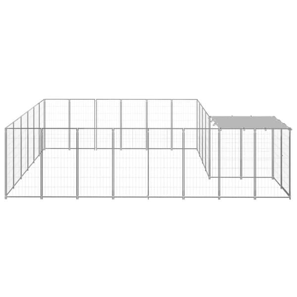 Hundgård silver 12,1 m² stål