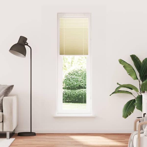 Plisserad persienn cremefärgad 60x200cm tyg bredd 59,4cm