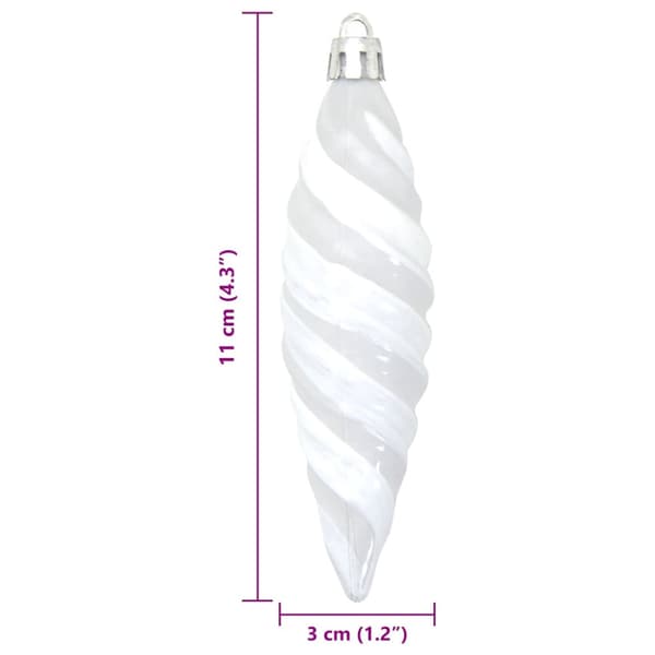 Jul Spiralformad Kula 40 pcs Vit Plast
