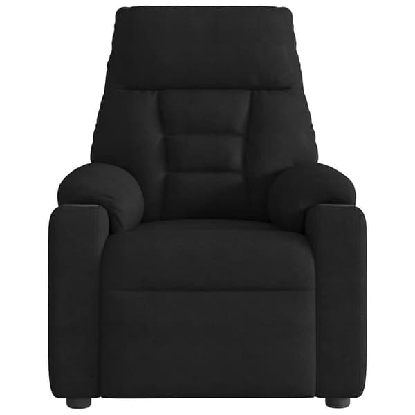 Massagefåtölj svart mikrofibertyg