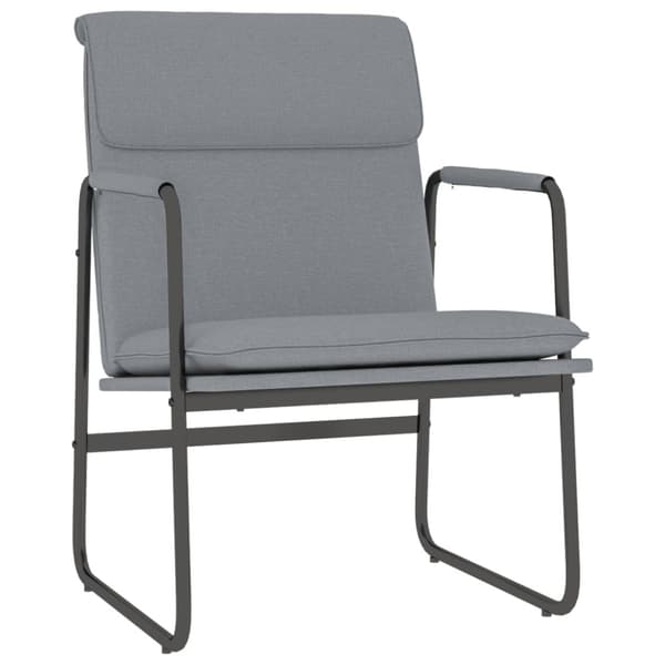 Loungestol ljusgrå 55x64x80 cm tyg