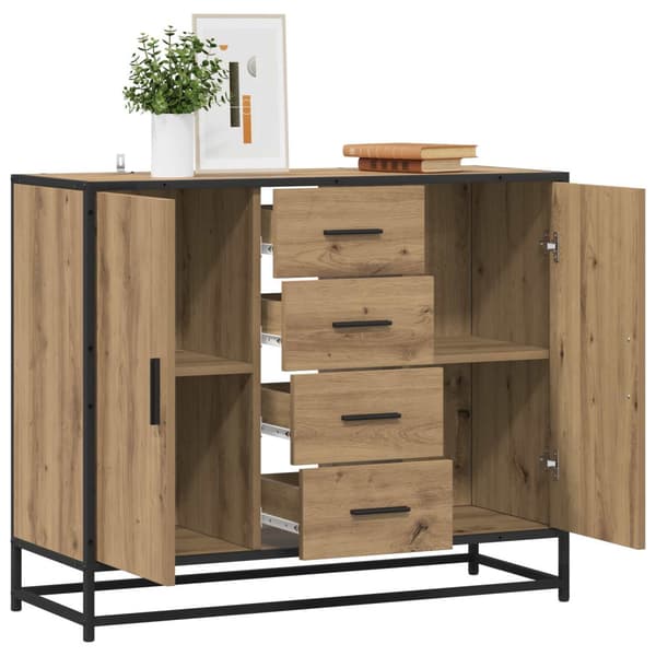 Sideboard Artisan-ek 92 x 35 x 76 cm Konstruerat trä