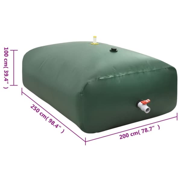 Vattentank med kran vikbar 5000 L PVC