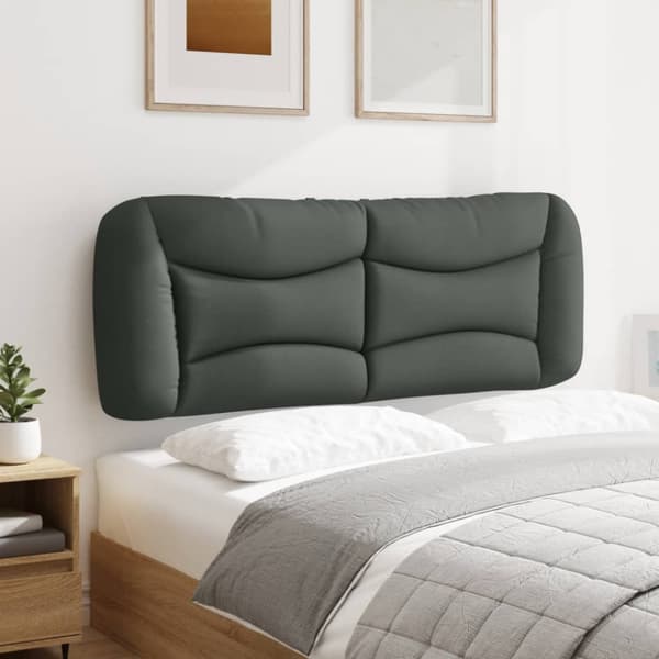 Headboard Cushion "Hvar" Dark Grey 140 cm Fabric