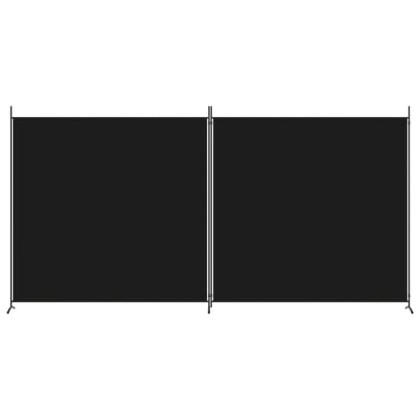 Rumsavdelare 2 paneler 348x180 cm svart tyg