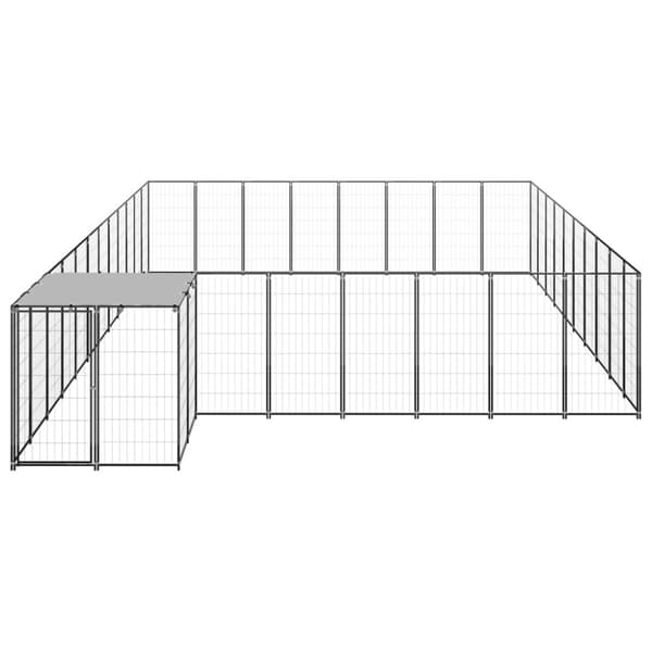 Hundgård svart 25,41 m² stål