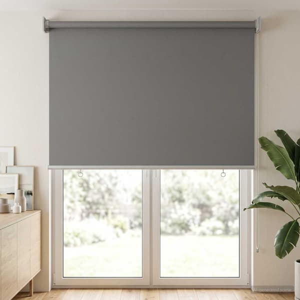 Rullgardin UV-skydd Ljusgrå 60 x 230 cm Polyester