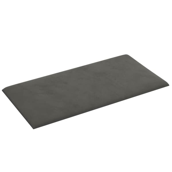 Väggsänggavel 12 pcs Mörkgrå 30 x 15 cm Sammet