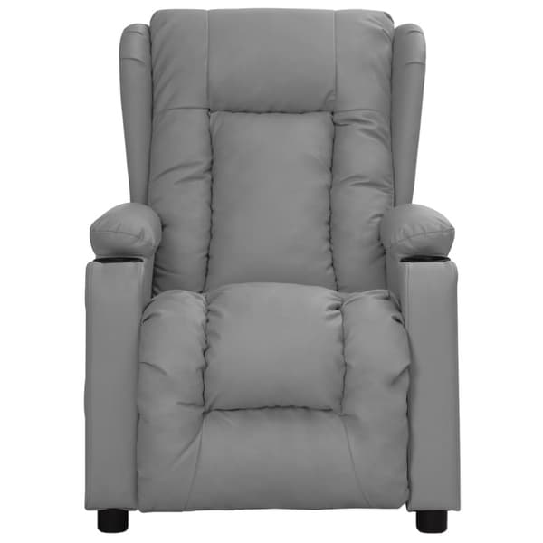 Reclinerfåtölj grå konstläder