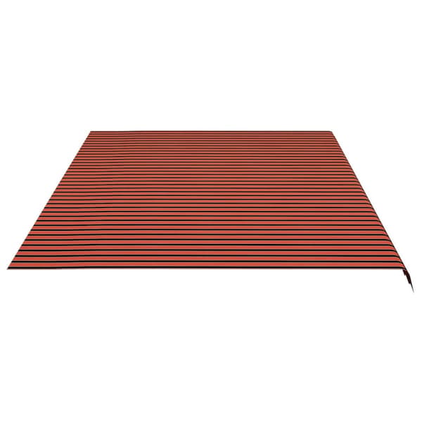 Markisväv orange och brun 6x3,5 m