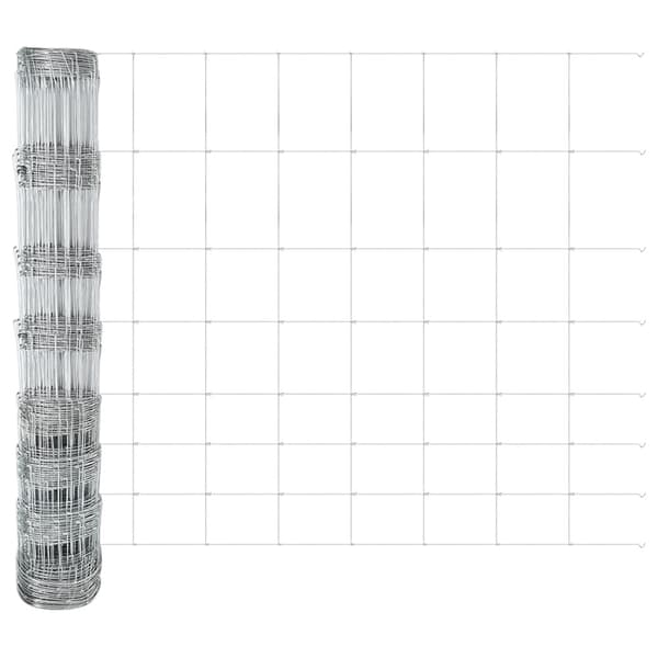 Stängsel med stolpe Silver 1 x 25 m Stål