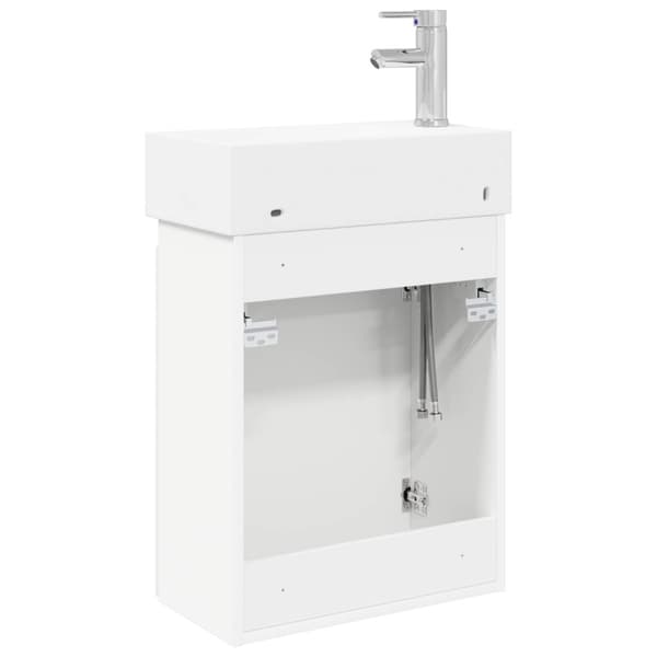 Badrumsspegel med kran Vit 45,5 x 22,5 x 84 cm