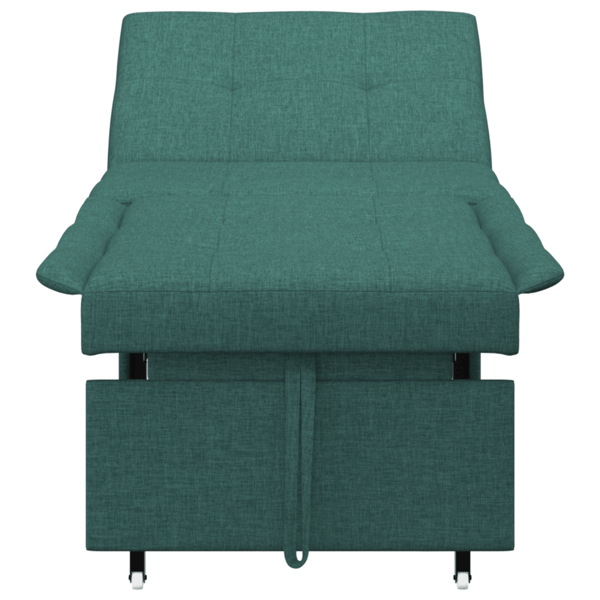 Pull Out Sofa Bed Mörkgrön 194 x 50 x 82 cm tyg