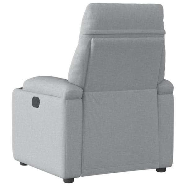 Reclinerfåtölj ljusgrå tyg