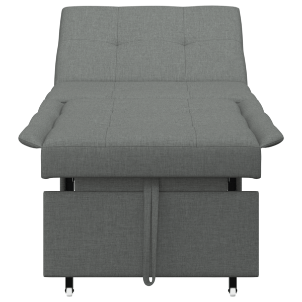 Pull Out Sofa Bed Mörkgrå 194 x 50 x 82 cm tyg