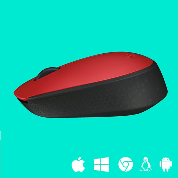 Logitech M171 Red-K datormöss Ambidextrous RF Trådlös Optisk 1000 DPI