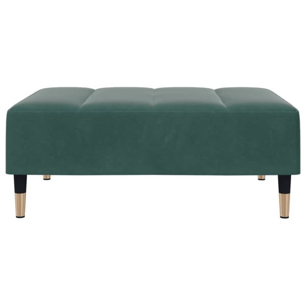 Bäddsoffa 2-sits med fotpall mörkgrön sammet
