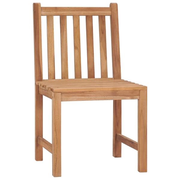 Trädgårdsstolar 4 st med dynor massiv teak