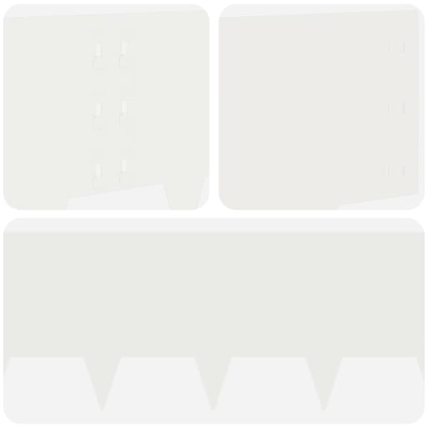 Kant för gräsmatta 10 pcs 100 x 30 cm Stål Vit