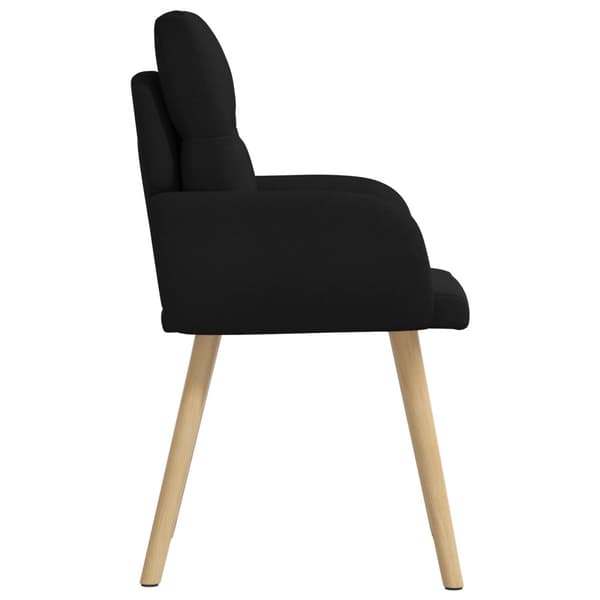 Matstolar 2 pcs Tyg Svart 60 x 56 x 96 cm