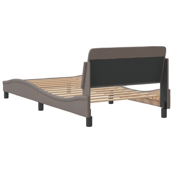 Bed Frame "Dover" Taupe 100x200 cm Fabric