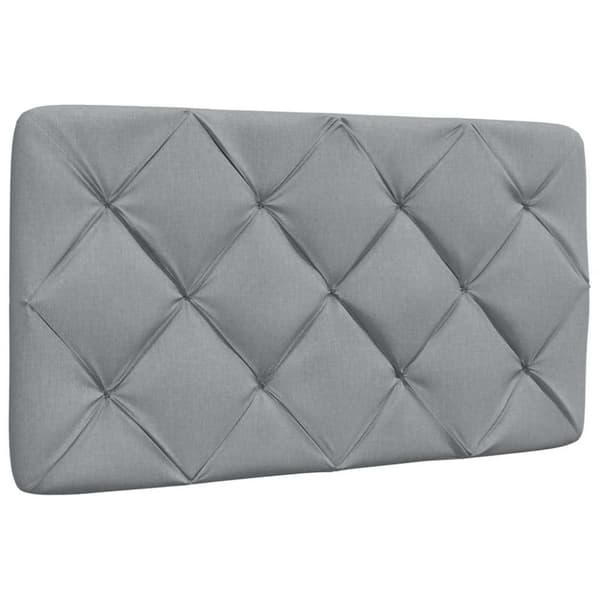 Bed Frame without Mattress Light Grey 90x190 cm Fabric