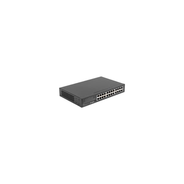 Lanberg RSGE-24 - switch - 24 portar - ohanterad - rackmonterbar