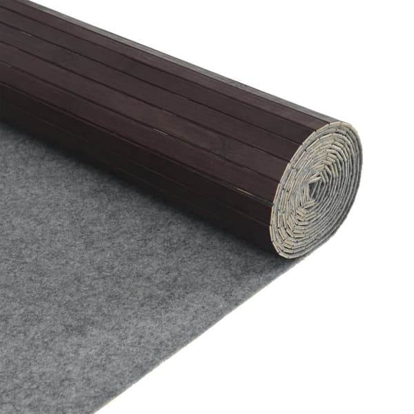 Rumsavdelare mörkbrun bredd 800 cm höjd 165 cm bambu