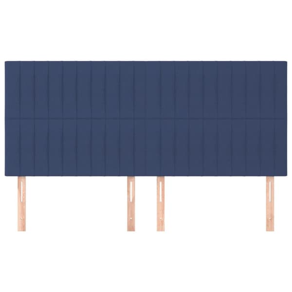Sänggavel blå 180x5x118/128 cm tyg