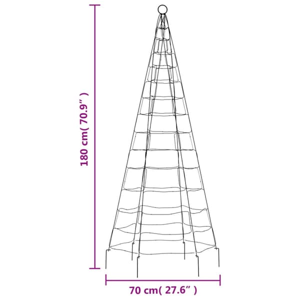LED julgran 200 LED varmvit 180 cm