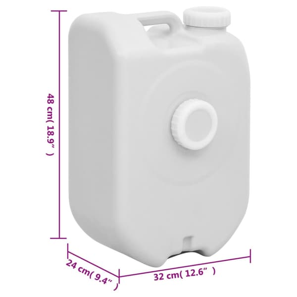 Vattendunk med adapter 24 L grå